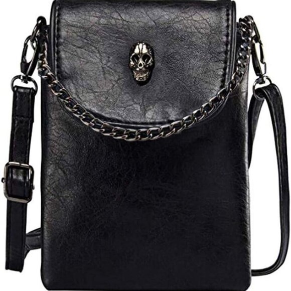 Other - Small Crossbody Cell Phone Purse Gothic Leather Bag Shoulder Travel Purse
